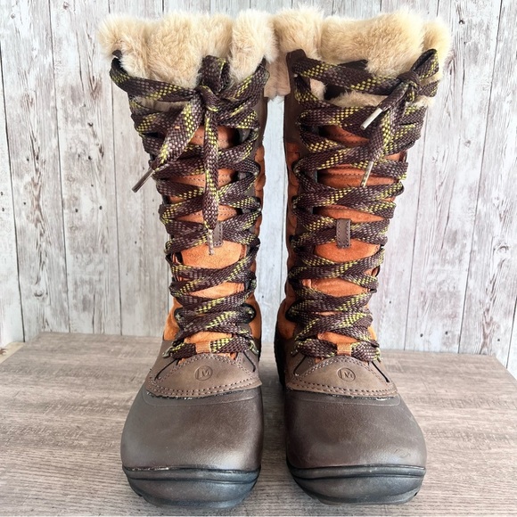Merrell Women’s Winterbelle Tall Snow Boots Size 7 - Picture 3 of 6